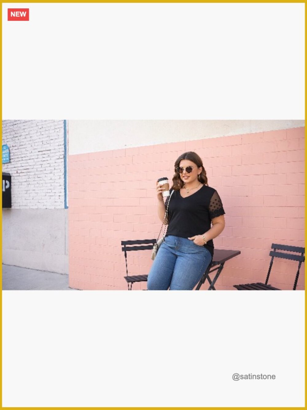 V Neck Lace Short Sleeve T Shirts for Women Curved Hem Loose Fit Tee - Picture 7 of 7
